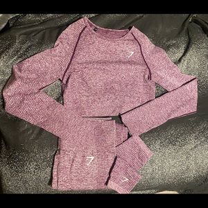 GYM SHARK purple vital seamless set